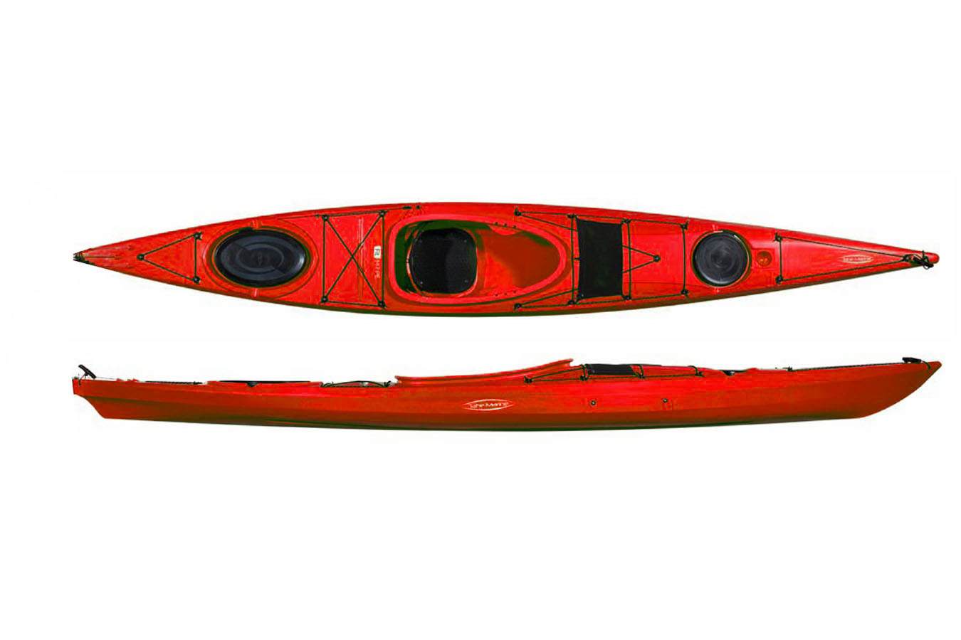 Каяк морской FIT 147 красный без руля
